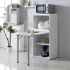 라빈 화이트심플 접이식 식탁렌지대수납장/주방수납장전기