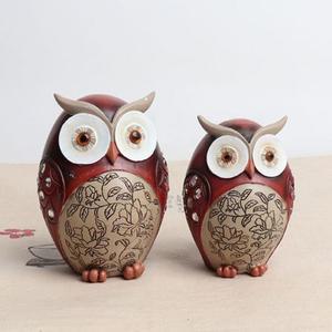 플라워연인 세련레드부엉이 소품인형 (2P) 중