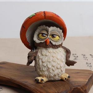 버섯 우산쓴모던 부엉이 소품인형