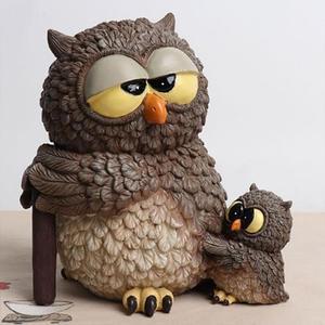 할아버지와 트렌손자 부엉이 소품인형(대)