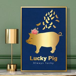 황금돼지 그러블림 액자 A3 PIG4 풍수그림 돈들어오는