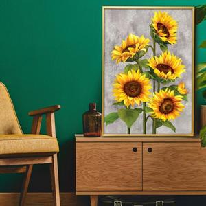 해바라기그림고급 액자 A2 SUN5 풍수그림 돈들어오는