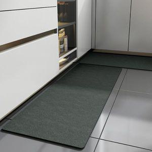 빨아쓰는 소프트 규조토 발매트 2종 세트 그린  주방