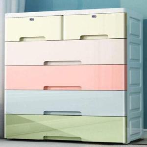 옷수납장 플라스틱 대형 서랍장 간이 5단 서랍 광폭 조립식 다용도 와이드