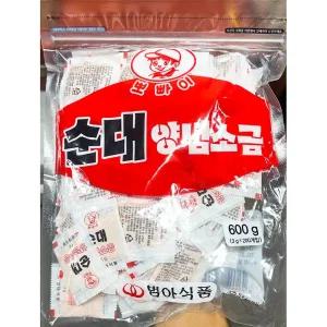 범아 순대 소금 3g x200입 600g/요리용소금/주방소금/음식소금/조리용소금/답례품소금/다용도소금