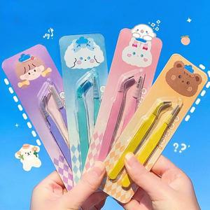 DIY 테이프 스티커 가제트 멀티 도구 핀셋 Kawaii 귀여운 크리 에이 티브 편지지 핀셋 핸드 계정 스크랩북