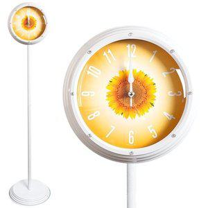 고품질 GB6193e 행운 보석 해바라기 무소음 메탈 스탠드시계 예쁜시계 큐빅시계 학원시계 (WFHTZWF)