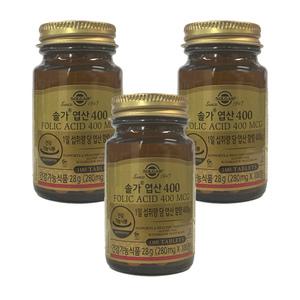 솔가 엽산 400 280mg x 100정 3개 -DL-