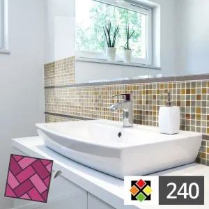 B스티커타일 240 메탈 바둑판 인테리어 타일벽지 (WFHU42N)