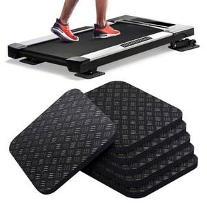 온애이 롤리윌스 6PCS 러닝머신 매트 패드 4인치 2인치 양면 미끄럼 방지 운동 기구 러닝머신용 고밀도 실리콘 방진