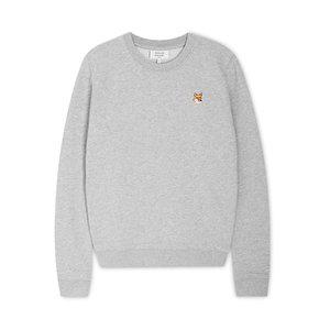 [메종키츠네] 여성 폭스 헤드 라이트 그레이 멜란지 맨투맨 LW00302KM0001 LGM