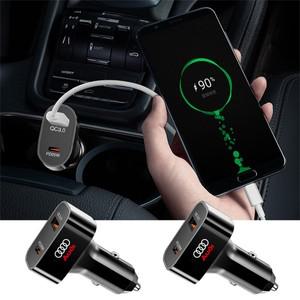 차량용 충전기 PD + USB QC3.0 빠른 충전 전화 충전기 소켓 자동차 액세서리 Audi A1 A3 A5 A4 A4L A6L A7