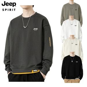 JEEP 지프 남자 긴팔티셔츠 오버핏 빅사이즈 반팔티셔츠/긴팔티/면티/라운드티/무지티