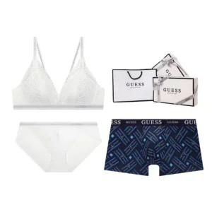 [게스언더웨어](타임스퀘어점패션관)모던 레이스 아웃밴드 브라렛 남여 커플속옷세트 ODWBR293IV868NY