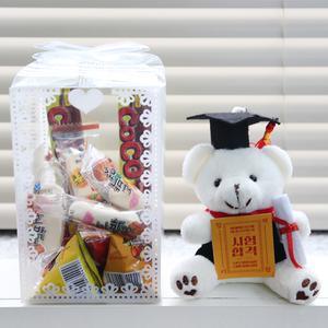 시험 간식 응원 곰인형 과자 곰돌이 박스 기원 인형 합격 수능 상자 세트 선물