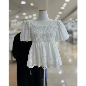 [갤러리아] 부루앤쥬디 퍼프스모킹아일렛블라우스 BBRFBL123B