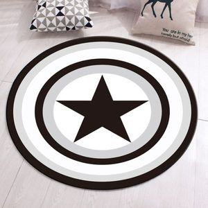 예은침장 원형러그 거실 카페트 매트   블랙스타