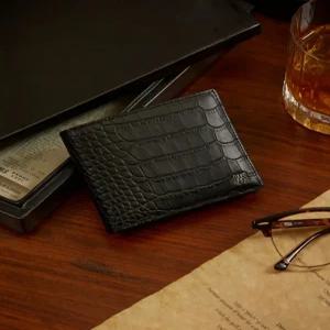 닥스 액세서리 남성 24FW [스테디셀러]블랙 로고장식 소가죽 반지갑 WBWA4F509BK