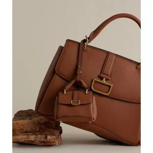 갤러리아 DCHO5F553 닥스 버크백샬롯 브라운 소가죽 미니어처 키링 겸 참장식