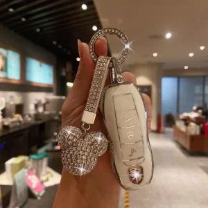 차키케이스 자동차 키 케이스 포르쉐 카이엔 996 911 파나메라 마칸 커버 보호 쉘 액세서리 체인