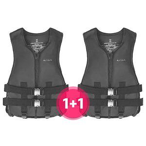 [버팔로]BUFFALO 블랙에디션 구명조끼 1+1 2개 M-3XL까지 성인구명조끼 빅사이즈 부력보조복 튜브