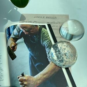 [아우트]수정구슬 원형 유리 크리스탈 문진 유리오브제