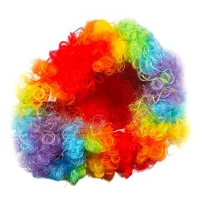 레인보우염색 뽀글머리가발 삐에로분장가발 셀프스튜디오머리장식
