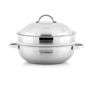 크로벨 통3중 파티웍 찜솥 28cm 스티머냄비 전골냄비 2단찜솥 양수냄비