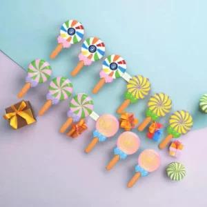 소프트 롤리팝 소꿉놀이 12p 막대사탕 음식모형 교구바구니 세트 역할놀이 장난감 어린이