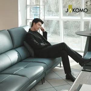 [자코모] 바스토 4인 럭스 통가죽 천연면피 소가죽 소파+스툴