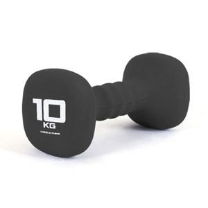 아이워너 네오프렌 컬러아령 10kg(블랙) 사각아령 홈트레이닝 미용 헬스 덤벨 바벨