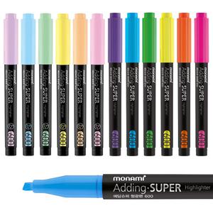 모나미 에딩슈퍼 형광펜 1자루 단색 파스텔 형광 다양한 색상