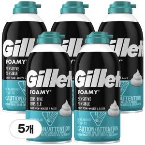 질레트 포오미 센서티브 쉐이빙폼 311g 5개 면도크림