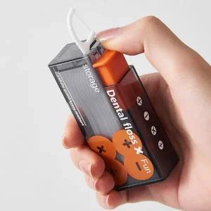 LW 푸쉬업 치실 디스펜서 보관통 케이스 이쑤시개 겸용