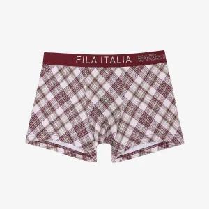 [휠라언더웨어] 트렌디 체크 남성 드로즈 (FI4DRF6640M_DWN)