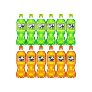 환타 오렌지 600ml 6개+환타 멜론 600ml 6개