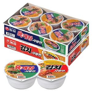 농심 육개장+김치사발면 12개