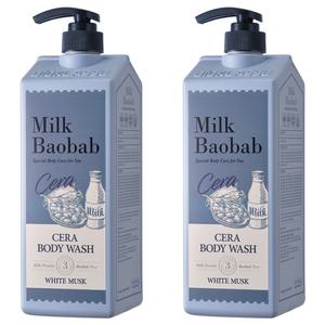 밀크바오밥 세라 바디워시 화이트머스크 1.2L × 2개