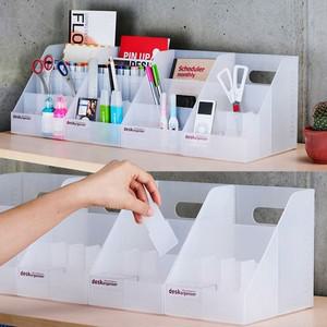 마이룸 경사형 펜홀터 문구 수납함 데스크 오거나이저 펜진열대 아크릴진열대 화장소품 붓꽂이