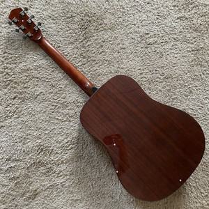 H662 번   없는 41인치 마호가니 어쿠 기타 - 솔리드 탑 라운드 컷어웨이 초보자 친화적인 소적인 미세한