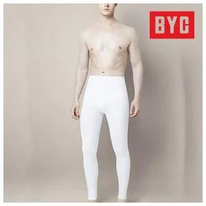 BYC 남성 9부 60수 순면 봄가을 내의 하의 백색 타이즈 BYI6901