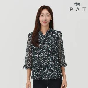 [PAT 여성] 턱 카라 플라워 블라우스_1I62502