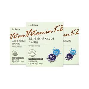 닥터린 초임계 비타민K2 D3 프리미엄 300mg 30정 3개/mjc