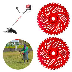 [예초기 날] 2개입 잔디 트리머 날 교체용 9인치 36T 커팅 디스크 브러시 커터 정원용 전동 공구