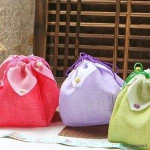 전통연꽃모양 선물 주머니/ 전통 선물 복 주머니 케이스 답례품 선물 포장 기념일 설날 명절 추석 선물 한