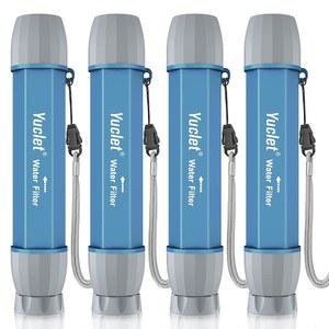 [미국배송] 유클렛 4팩 정수 필터 빨대 휴대용 개인 시스템 정수기 생존율 캠핑 하이킹 음주 여행 사냥 및 가족 나들이를 위한 비상 대비책