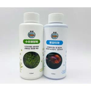 어밥 수초영양제 물갈이제 120ml 2개 물갈이 수질 정화제 개선제 어항 염소 제거제