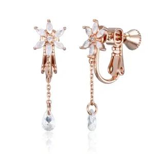 [엘르주얼리] 워터 플라워 드롭 귀찌 귀걸이 ELSPEE504