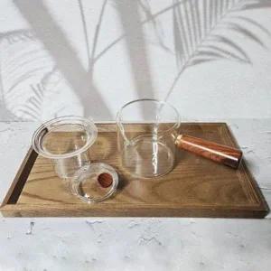 모던 XNGUTBUC 계량컵 핸들 내열유리 커피 용량컵 티포트 400ml