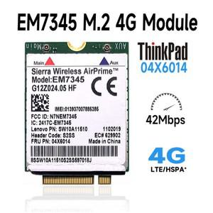 레노버 호환 씽크패드 모바일 광대역 4G LTE 카드 WWAN EM7345 모듈 04X601904X6014 X240